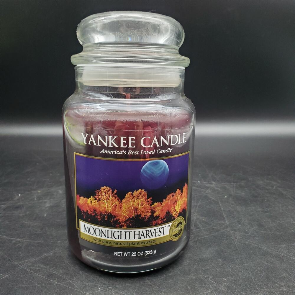 Yankee Candle Moonlight Harvest Large Jar Candle 22 oz Retired Scent Full